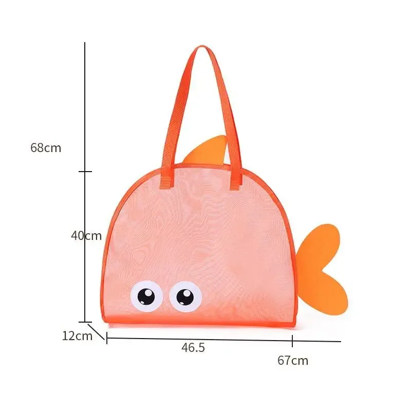 sac de rangement mignon de grande capacité, pochette d'organisation portable et pliable en maille pour jouets de plage, voyage, sports de plein air