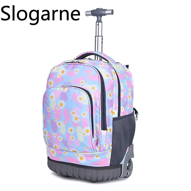 24 pouces école sac à dos roulant sacs enfants voyage chariot sac teeangers enfants sac à dos à roulettes pour fille sac d'école avec roues