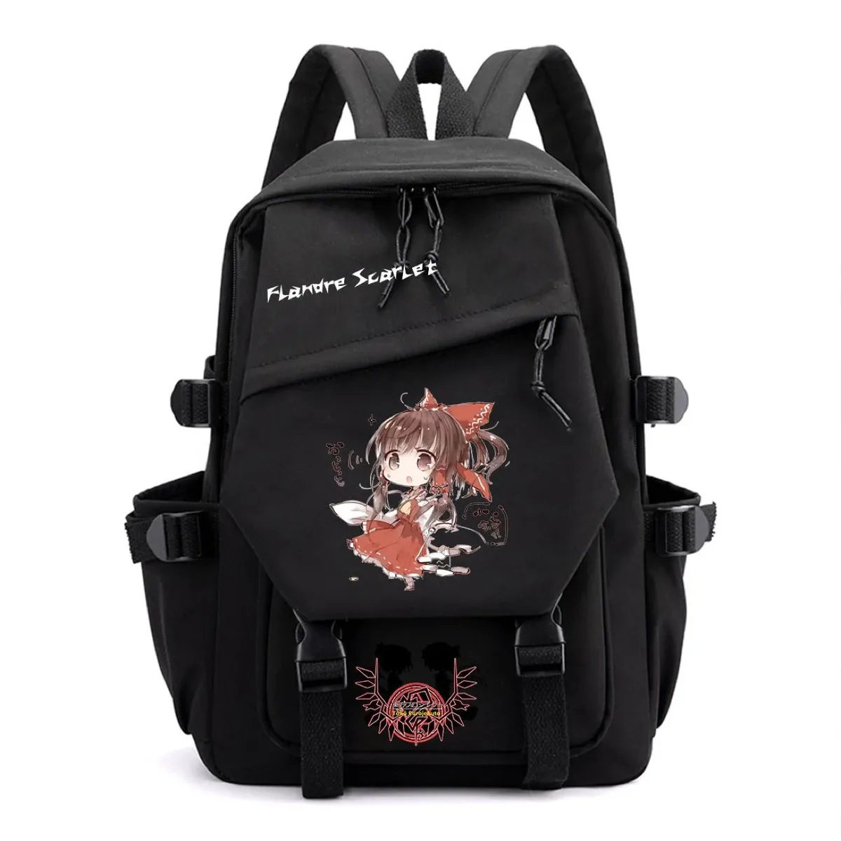 sac à dos touhou project sac à dos de voyage de grande capacité pour étudiants, imprimé dessin animé hakurei reimu kirisame marisa