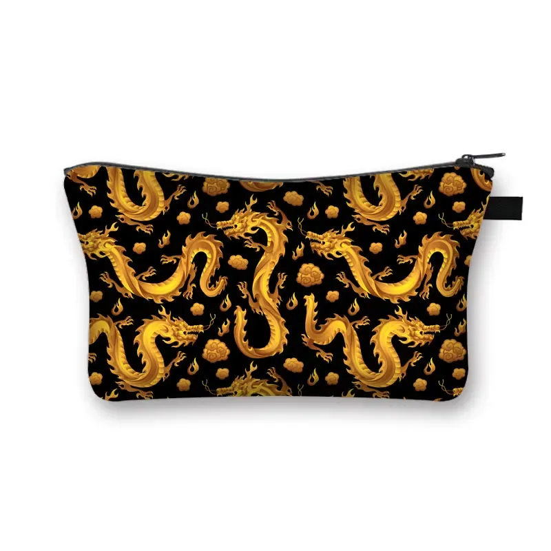 trousse à cosmétiques japonaise koi fish crane pour femmes, trousse de maquillage harajuku, sac de beauté pour filles, trousse de toilette cosmétique hip hop, dragon asiatique