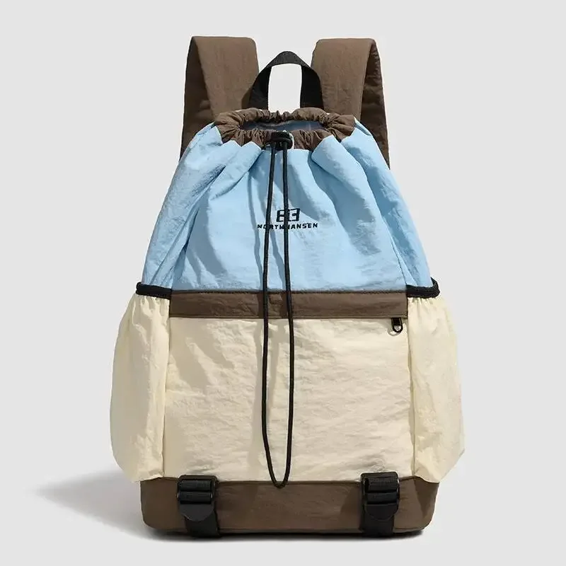 sacs à bandoulière polyvalents de grande capacité avec fermeture à cordon de serrage, bloc de couleurs, sac à dos décontracté à la mode pour hommes et femmes, offre spéciale