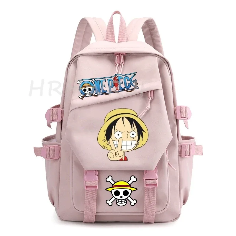 sac à dos anime one piece monkey d luffy, sac à dos d'université, sac à dos de voyage pour fille, sac à dos en nylon pour ordinateur portable, sacs d'école pour femmes et hommes
