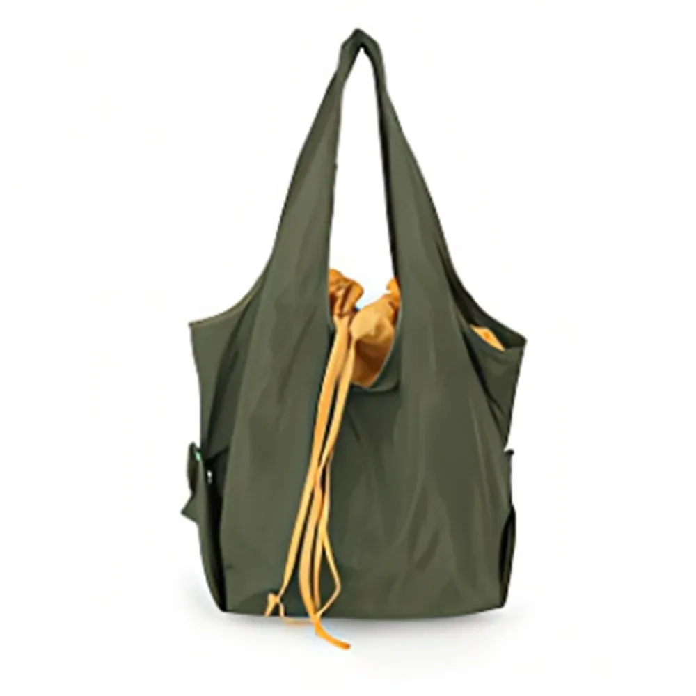 sac fourre-tout décontracté réutilisable avec cordon de serrage, imperméable, grande capacité, sac de courses écologique, sacs de rangement, sac de voyage en nylon pour l'épicerie et les aliments