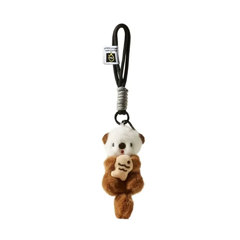    sac à dos en peluche super mignon, loutre de mer, pendentif à breloque, voyage quotidien avec accessoires de mode pour sac