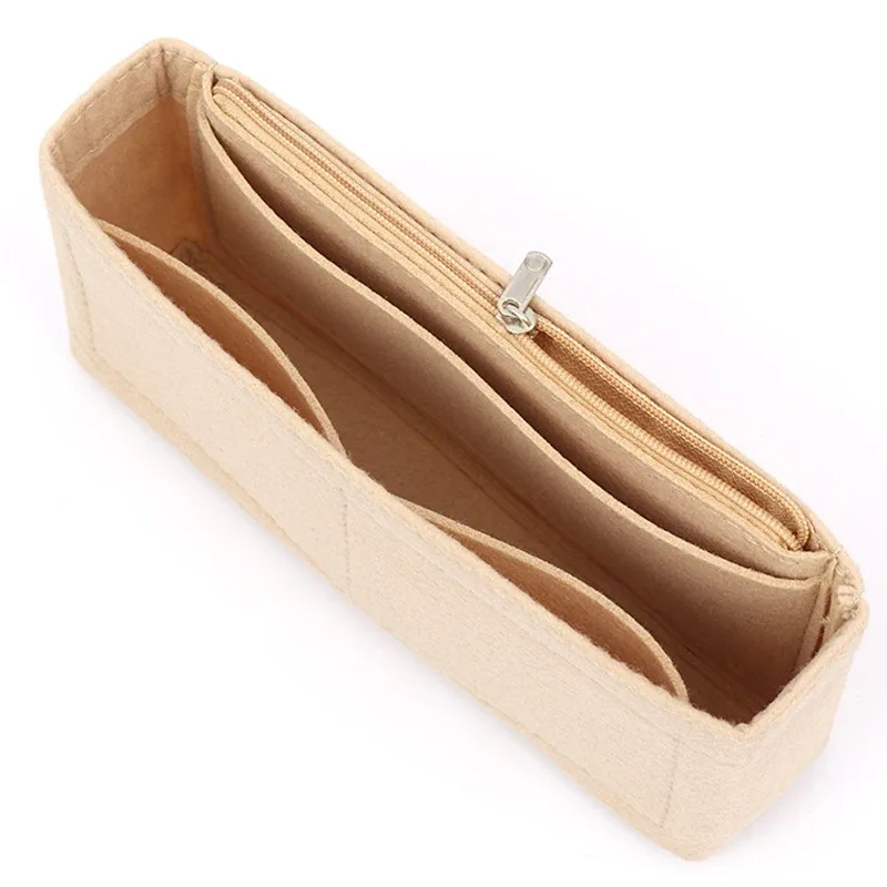 doublure de sac en tissu feutré, sac d'insertion de voyage multifonctionnel, organisateur de maquillage, sac doublé de forme, sacs super cosmétiques pour marmont