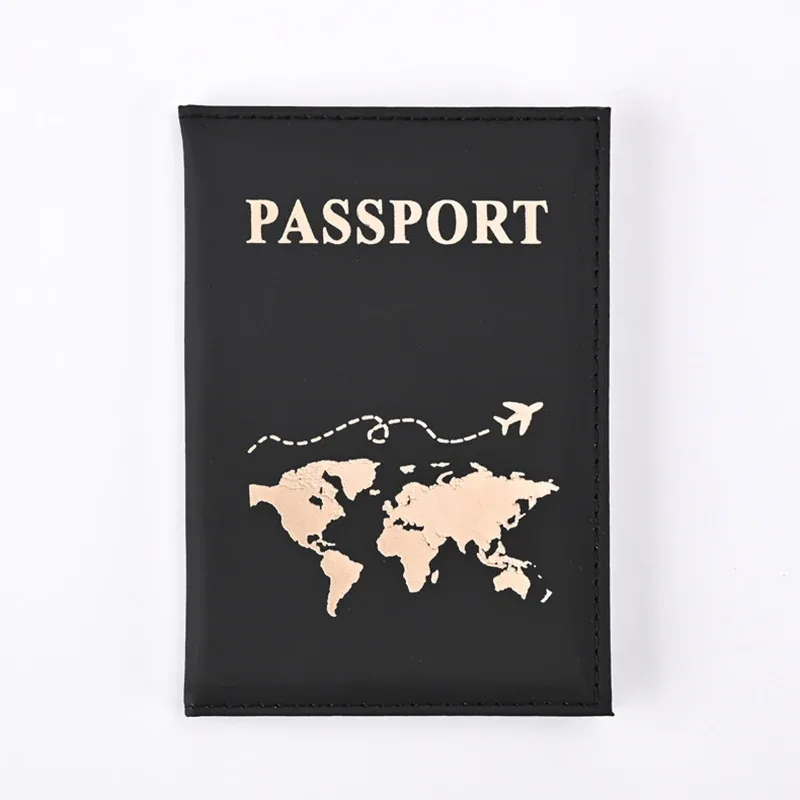 housse de protection pour passeport à la mode, motif mondial, porte-passeport de voyage, portefeuille cadeau, étui pour cartes en cuir pu, sac de rangement unisexe