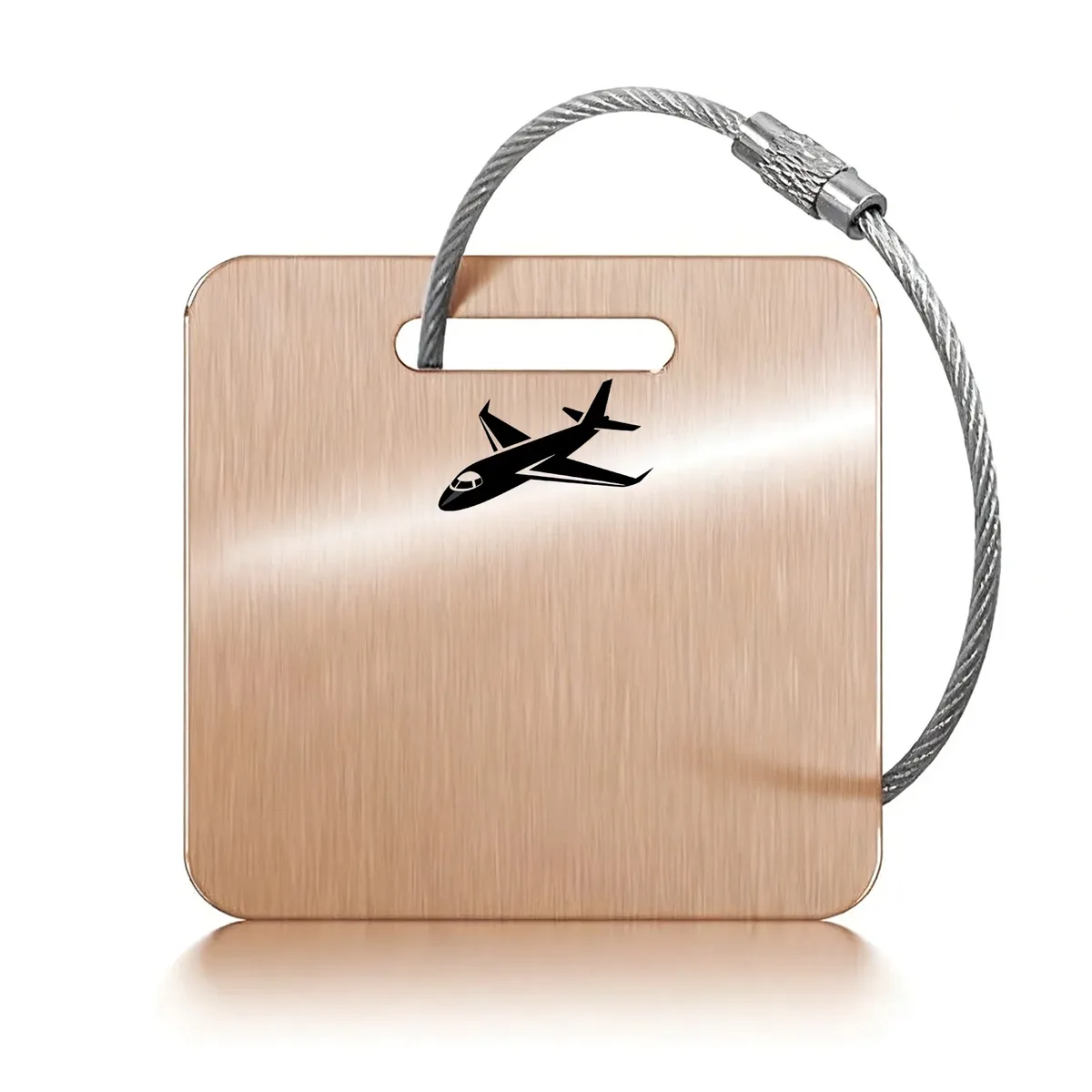 étiquette de bagage avec texte personnalisé, étiquette de valise personnalisée en acier inoxydable, accessoires de voyage anti-perte, étiquettes d'identification de gravure laser