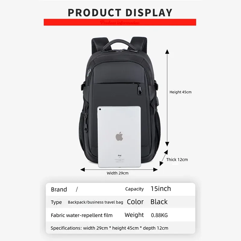 sac à dos de luxe imprimé avec logo, grande capacité pour homme, sacoche d'ordinateur, sac à dos professionnel avec nom d'entreprise et motif d'équipe