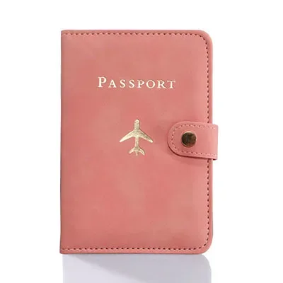 porte-passeport en cuir couvre étui étanche voyage carte de crédit portefeuille mignon passeport livre pour femmes/hommes boucle passeport couverture