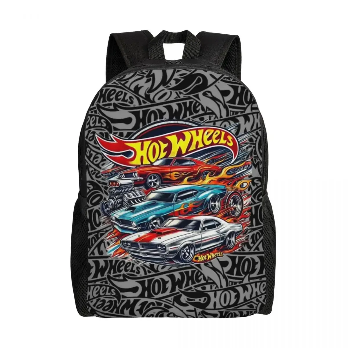 sac à dos hot wheels race pour étudiants, garçons et filles, sac d'école, sac à bandoulière pour ordinateur