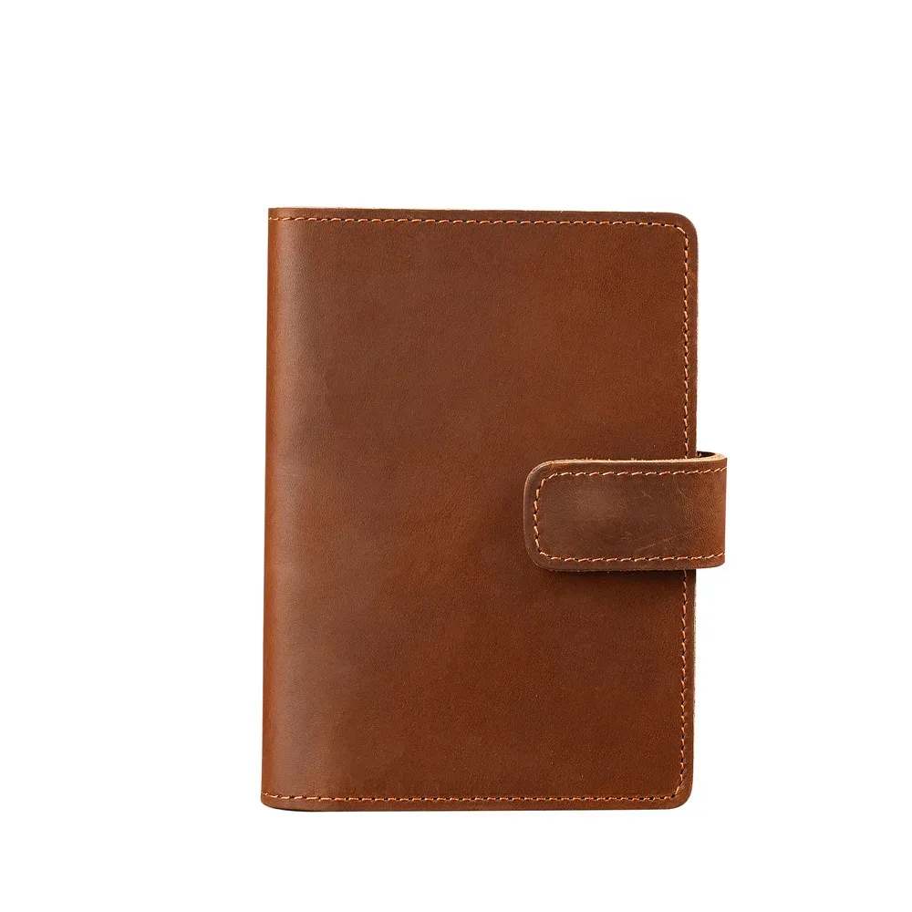 1140 sac de passeport en cuir véritable crazy horse pour hommes avec clip rétro et clip de passeport de voyage en peau de vache superposée