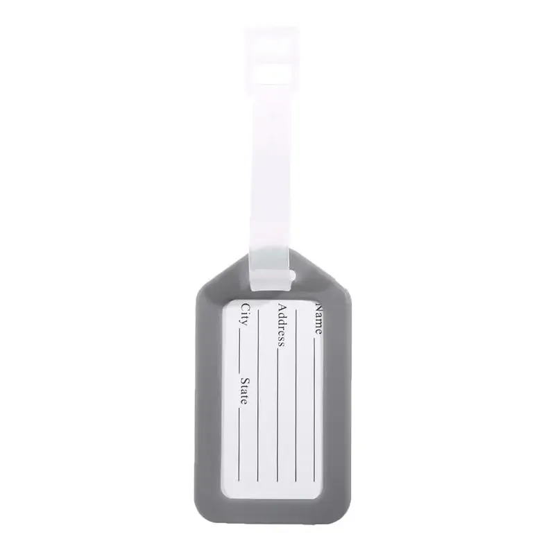 1-10 étiquettes de bagage en plastique pour voyage, accessoire de voyage pour femmes et hommes, porte-nom et adresse pour valise, étiquette de sac