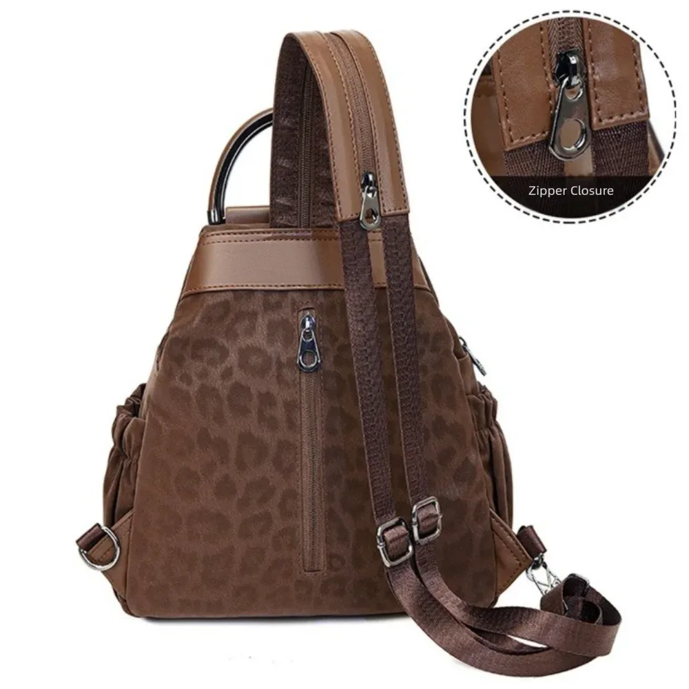 nouveau sac à dos imprimé léopard, grande capacité, sac d'école décontracté, imperméable, multifonctionnel, sac à bandoulière, voyage