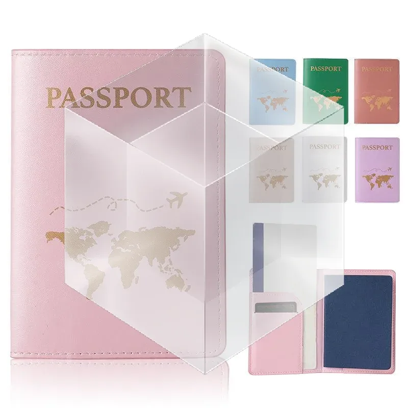 porte-passeport en cuir pu pour femme, porte-billets, porte-cartes, protection pour cartes, pochette multifonction pour cartes, porte-documents, pour couples