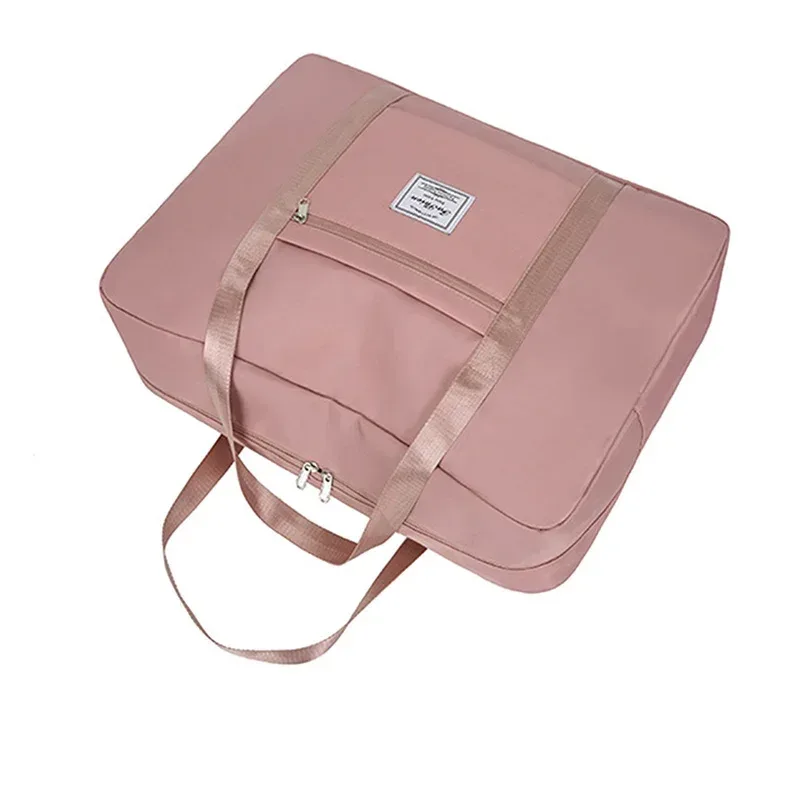 nouveau sac de voyage en nylon grande capacité, bagage à bandoulière portable avec rangement pliable pour déménagement et voyage en avion