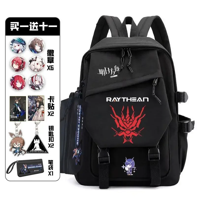 arknight – sac à dos avec douleur, ensemble de badges, sac d'anime, cartable pour adolescents, sac de voyage pour livre d'étudiants, fille et garçon, cosplay