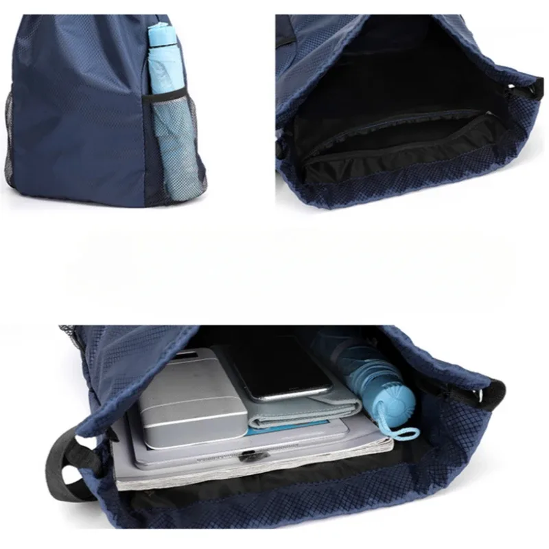sac à dos de grande capacité anti-éclaboussures pour hommes et femmes, sac à cordes de proximité extérieur, sac d'équitation solide, poche à fermeture éclair