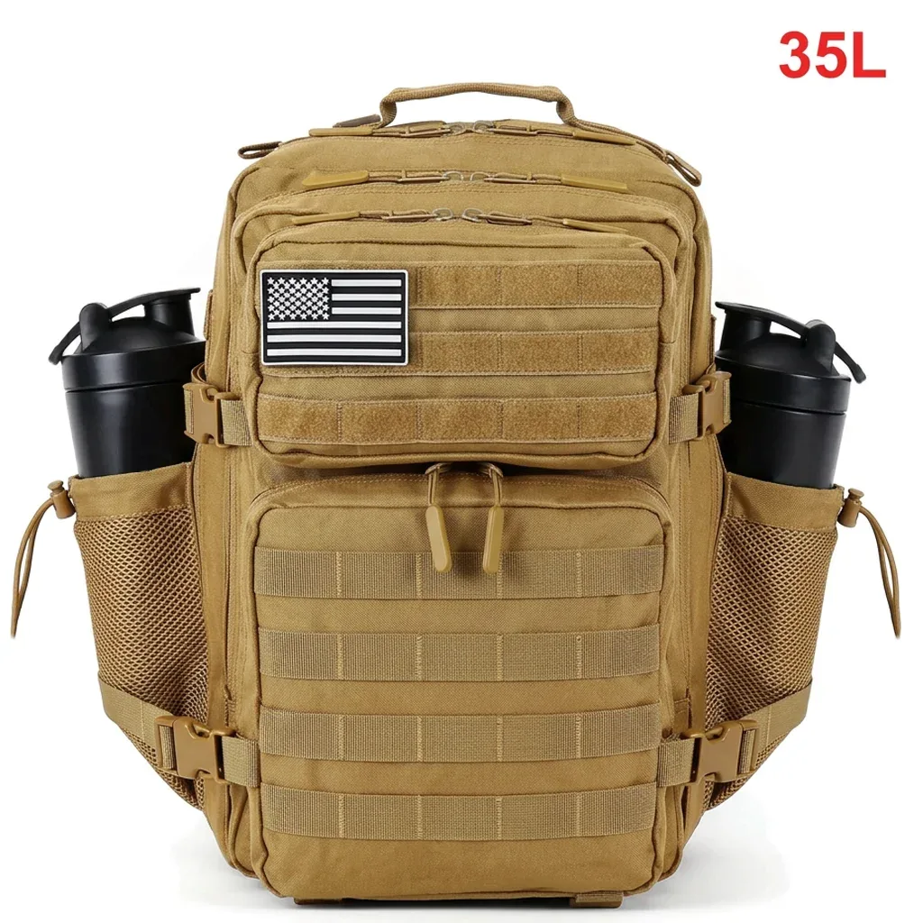 35l sac à dos tactique pour femmes hommes molle voyage en plein air camping randonnée sac sport week-end athlète sac à dos de gymnastique double porte-gobelets