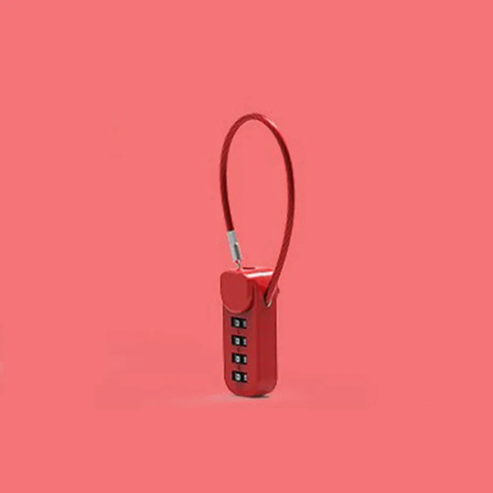 serrure à 4 chiffres avec câble d.lique à ressort, pour bagages, sac à dos, valise, mellocks
