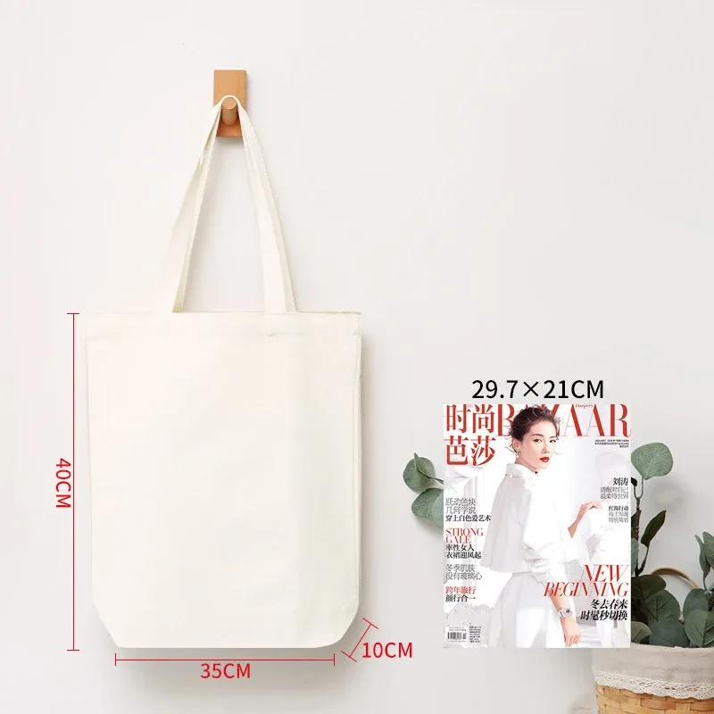 sac de courses réutilisable grande capacité pliant blanc sacs fourre-tout écologiques pliable toile épicerie sac à main pour femme sac à bandoulière