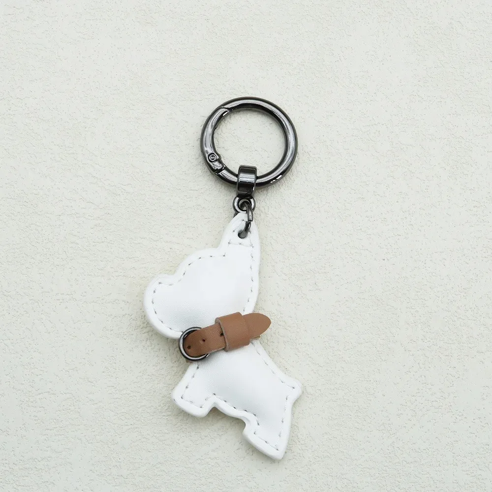 mignon bouledogue français porte-clés mignon chiot dessin animé en cuir pu chien cintre mode animal chien bouledogue sac pendentif sac à dos décoration