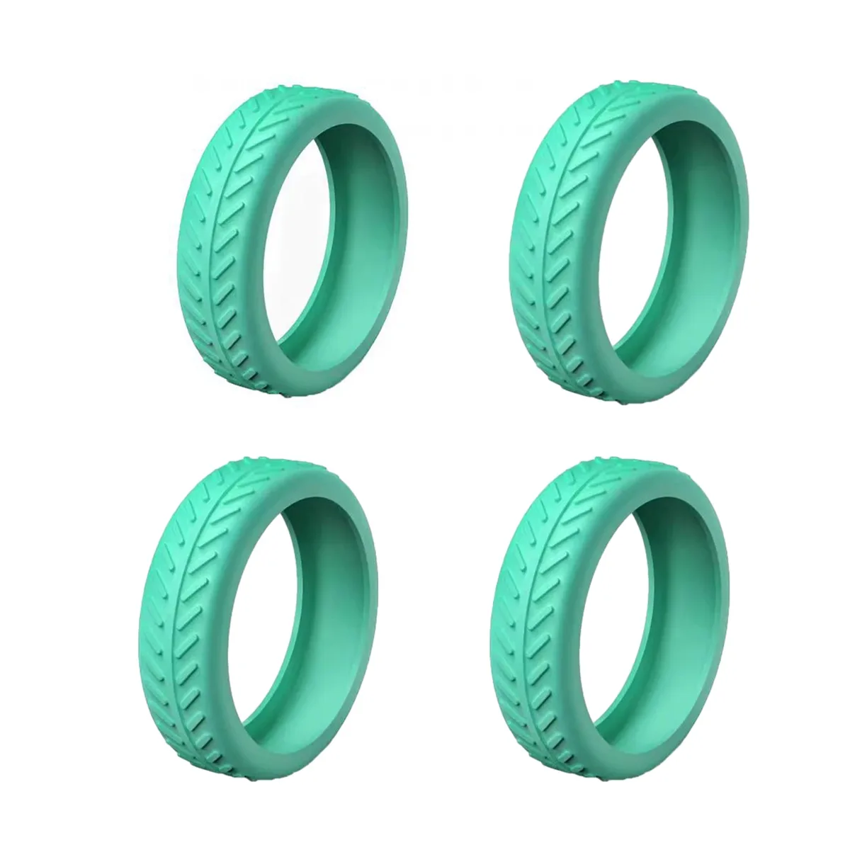 1/4/8 pièces manchon de roulette en silicone sourdine roue de réduction du bruit housse de roulettes anti-rayures pour valise à bagages à main