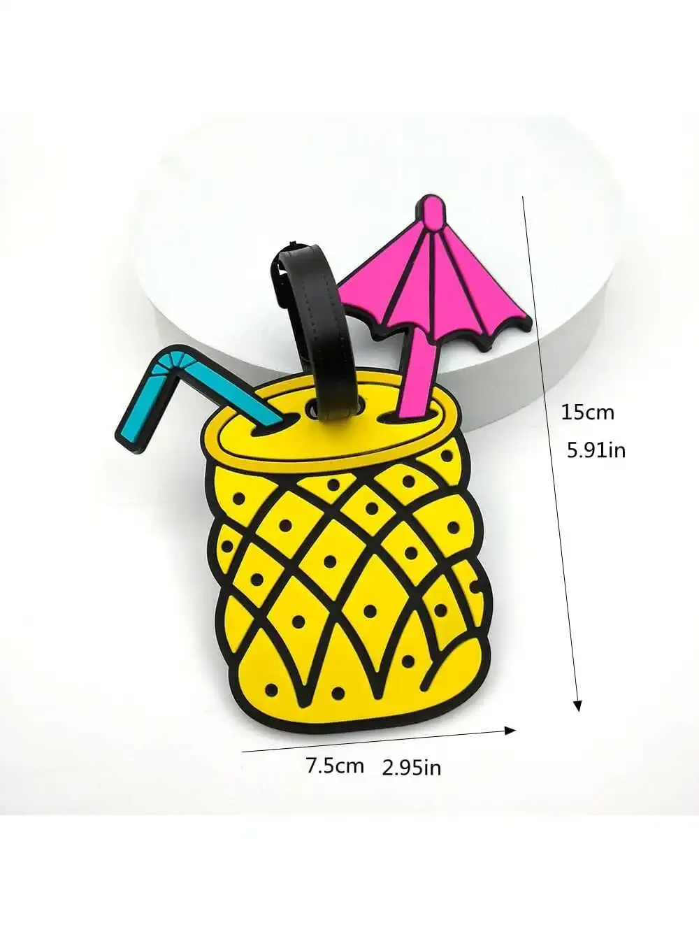 étiquettes de bagages pour valise, 1 pièce, accessoires de voyage, étiquette de bagage de dessin animé mignon, valise en plastique silicone, porte-adresse d'identification, couverture de carte