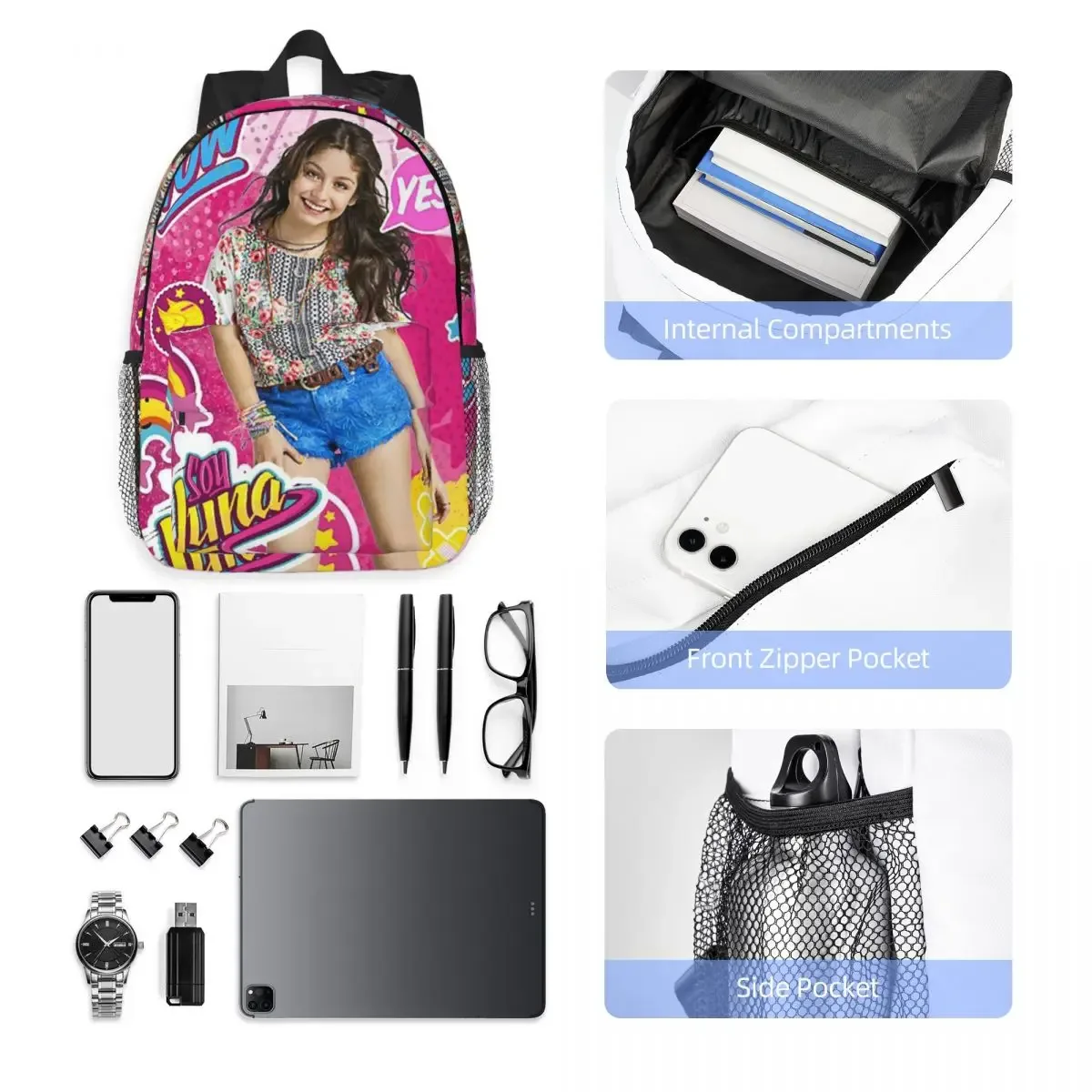 soy luna karaol musique enfants sac à dos offre spéciale sac à dos grande capacité garçon filles bookbag sacs à bandoulière pour hommes femmes sac d'école