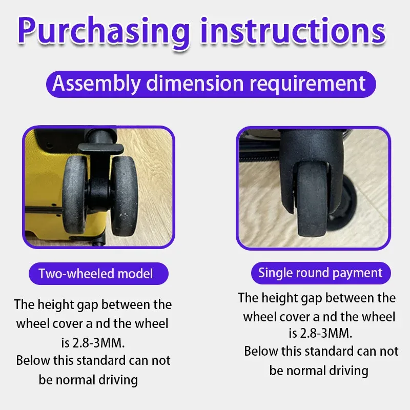 valise en silicone cisaillé, étui de protection de roue, réduit le bruit, bagages de voyage, roulettes, chaussures, boîte de chariot, roulettes, 4/8 pièces