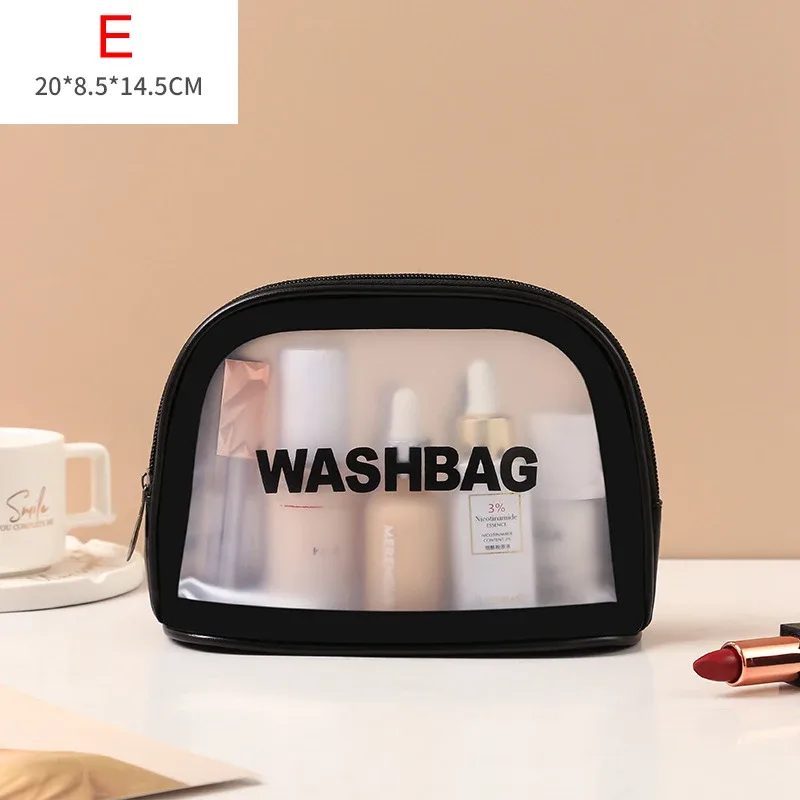 sac de lavage de voyage portable pour femmes, pochette de rangement transparente et étanche pour maquillage, organisateur de cosmétiques de grande capacité, étui de beauté pour femmes