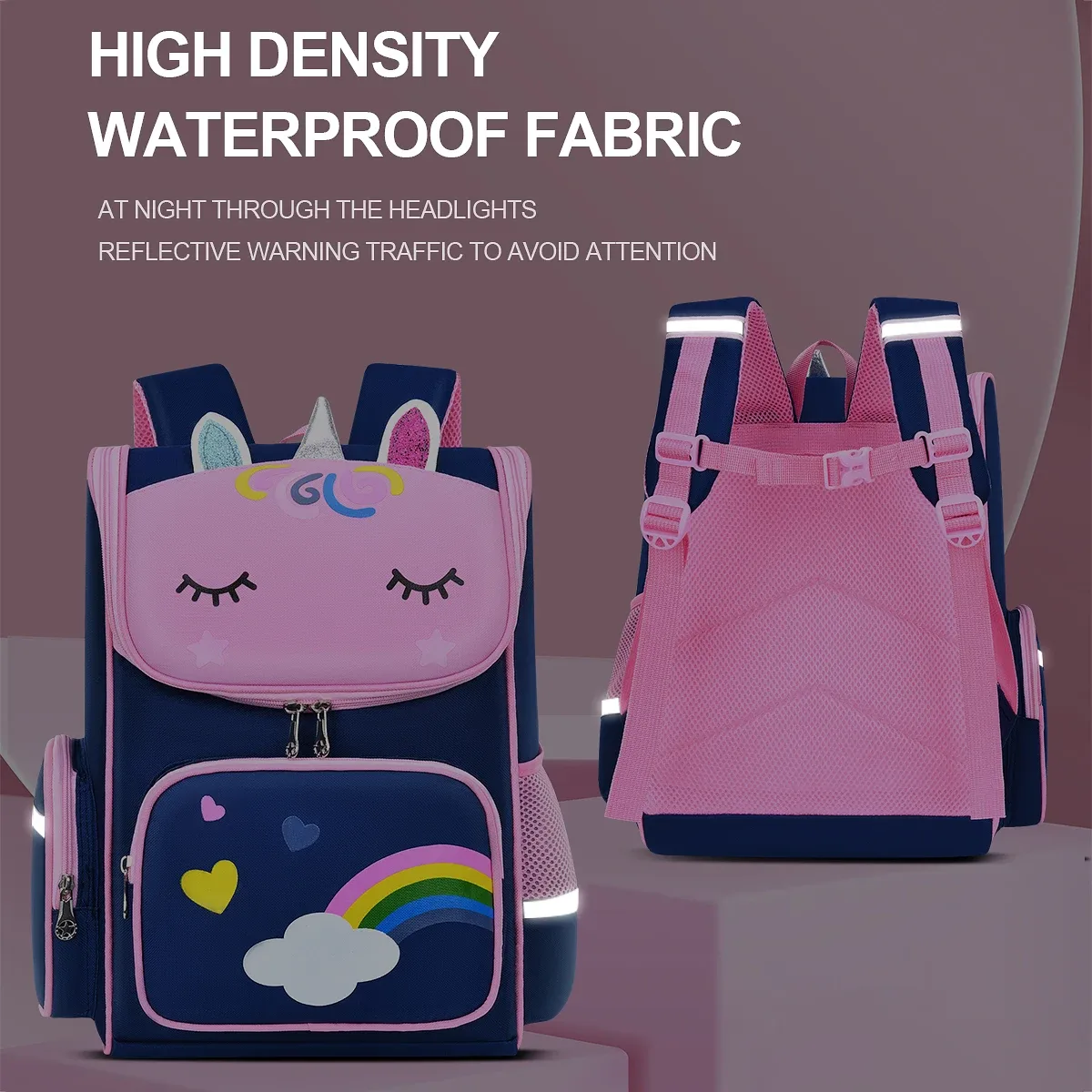 sac à dos pour enfant fille, licorne, sac d'école pour enfants, yeux arc-en-ciel, sac à dos pour adolescente, pour voyager, imperméable, mochilas
