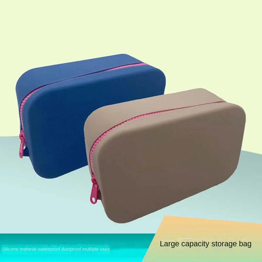 Porte-cartes de crédit en silicone, sac de rangement, pochettes à rouge à lèvres, pochette à fermeture éclair, porte-monnaie en silicone, organiseur de voyage étanche