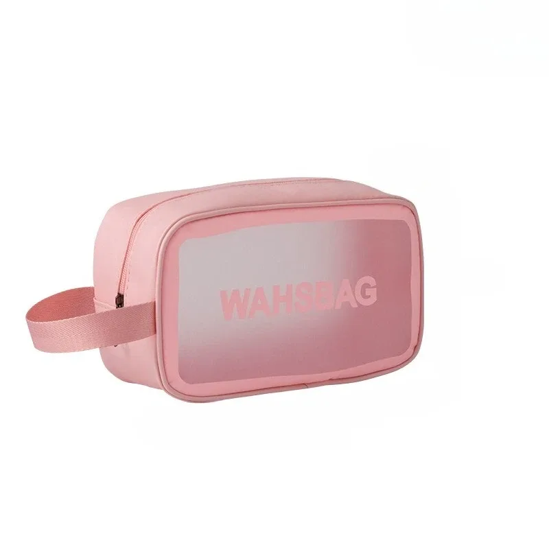 trousse de toilette de voyage portable pour femmes, pochette de rangement de maquillage transparente et étanche, grande capacité, organisateur de cosmétiques, étui de beauté, 1 pièce