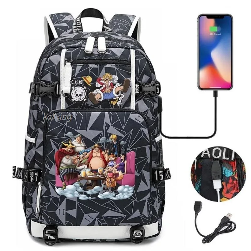 sac à dos brave one piece imprimé, sac à dos camouflage, sac à dos de grande capacité, sac de voyage, sacs d'école décontractés pour adolescents, pour cadeau
