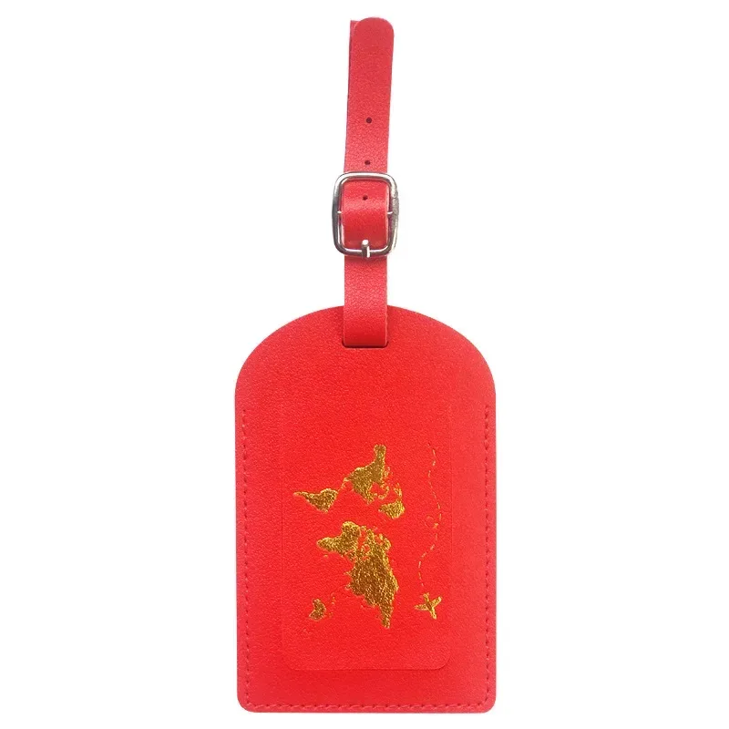 étiquette de bagage en cuir pu pour hommes et femmes, étiquette d'adresse de valise, sac d'embarquement, nom, identification, porte-adresse, accessoire de voyage