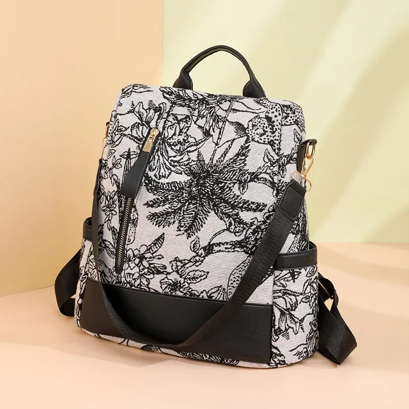 nouveau sac à dos femme tendance 2026 en nylon, grande capacité, pour l'école, le shopping et les voyages, sac décontracté pour femme