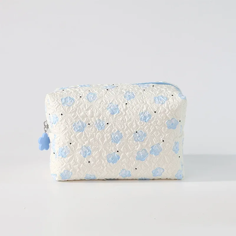 sac de maquillage moelleux à motif bulles - sac de rangement cosmétique portable de grande capacité - sac organisateur de maquillage multifonctionnel