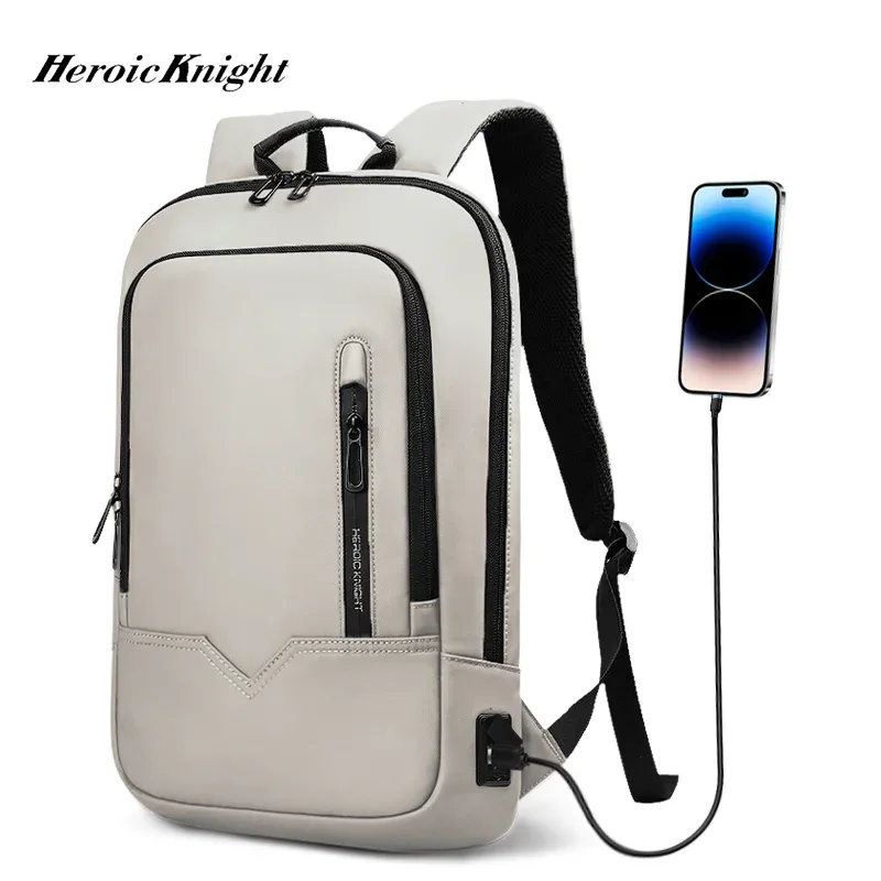 Heroic Knight – sac à dos quotidien pour ordinateur portable pour hommes, léger, minimaliste, pour les déplacements au bureau, pour femmes, imperméable, pour voyage d'affaires, cartable d'école