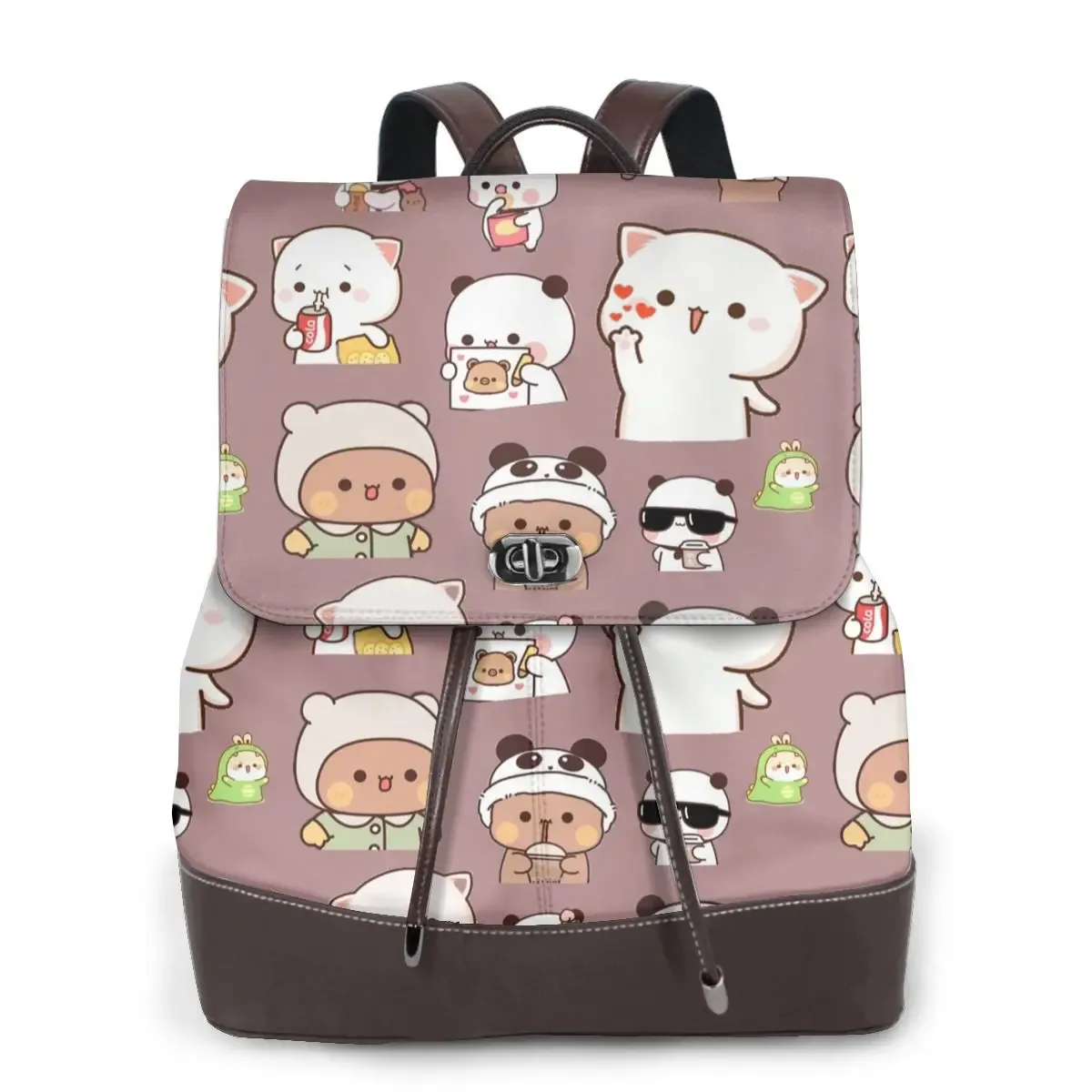 bubu dudu nouveau sac à dos pour femme tendance, sac à dos en cuir de haute qualité, sac à dos simple et élégant, sac à dos de grande capacité