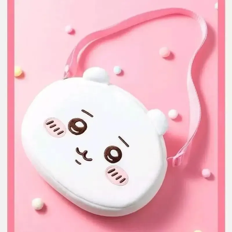 nouveau sac à bandoulière en velours brodé chiikawa, sac à dos de rangement pour figurines anime, sacs kawaii pour femme