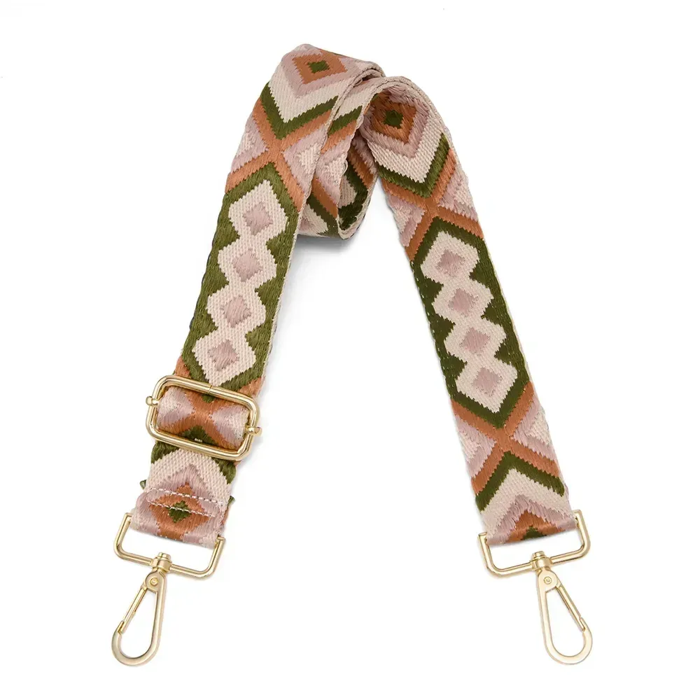 sangle de sac en nylon/coton pour femmes, sangles colorées pour bandoulière, accessoires de sac à bandoulière, ceintures réglables, sangles de sac à main