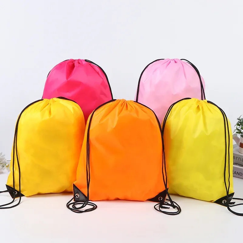 sac à dos en polyester, sac de marathon, sac à cordon, sac de natation en plein air, plusieurs couleurs disponibles