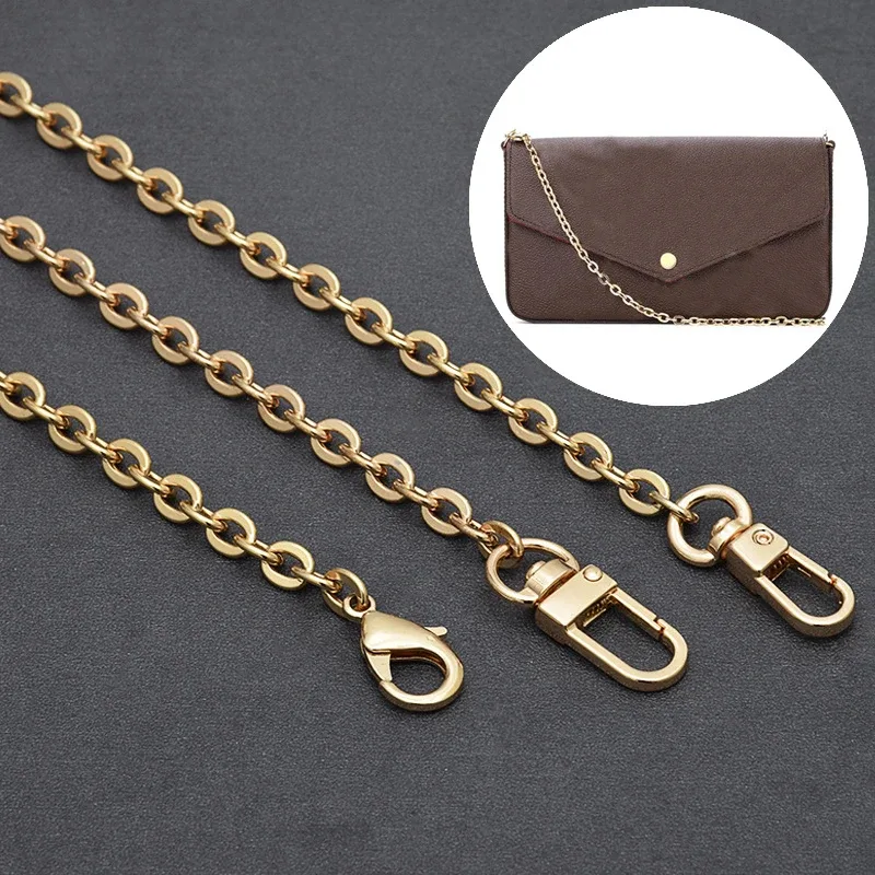 Chaîne de sac en métal pour femme, bandoulière, sangle de sac à main personnalisée, poignée de remplacement, accessoires de chaîne pour sac à main