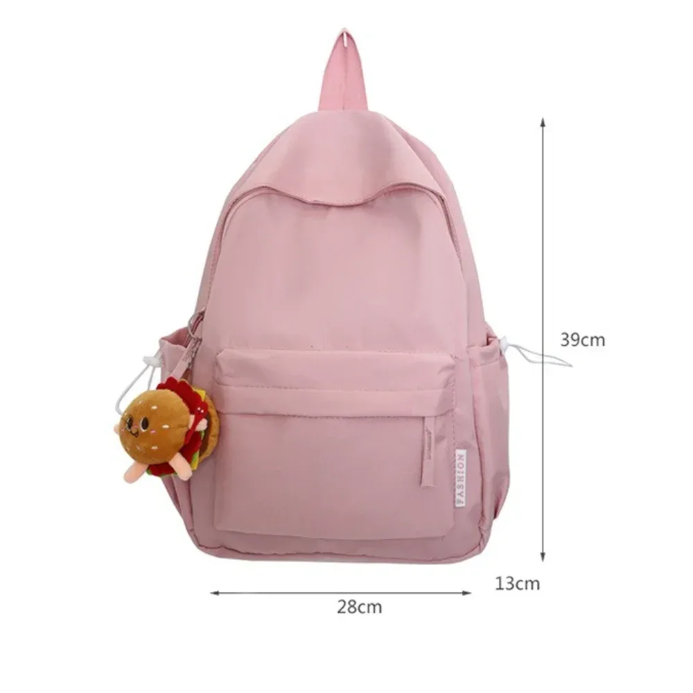 cartable de mode pour adolescents imperméable à l'eau en nylon filles sac à dos mignon femmes sac à dos pour ordinateur portable sac de voyage noir rose bookbag unisexe