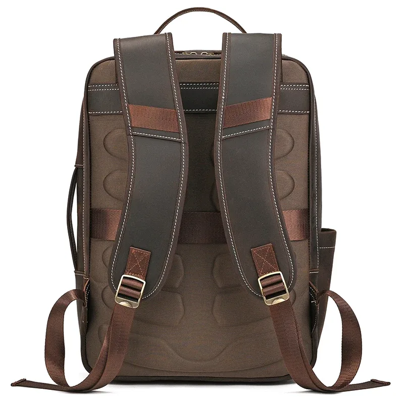 mode crazy horse cuir sac à dos véritable peau de vache sacoche pour ordinateur portable ordinateur homme sacs à dos pour hommes mâle sac à dos sac d'école d'affaires