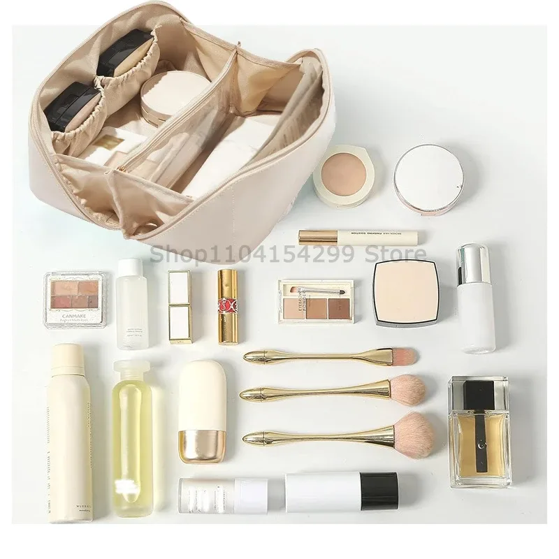organisateur de maquillage, trousse de toilette féminine, trousse de maquillage, pochette de rangement, boîte de luxe pour dames, trousse à cosmétiques, sac de rangement pour voyage à fermeture éclair