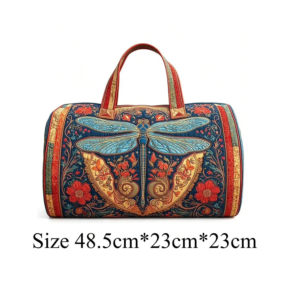 sac de voyage matelassé 3d dragonfly pour femme, sac de week-end, sac de sport, sac de transport artistique, bagage à main, article personnel