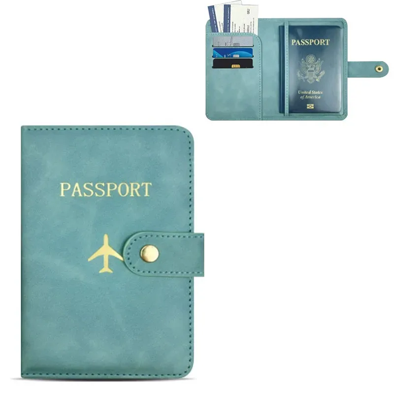 nouvelle couverture de passeport boucle homme femmes porte-passeport de voyage, porte-étui de passeport demoiselle d'honneur groomsman cadeau passeport portefeuille