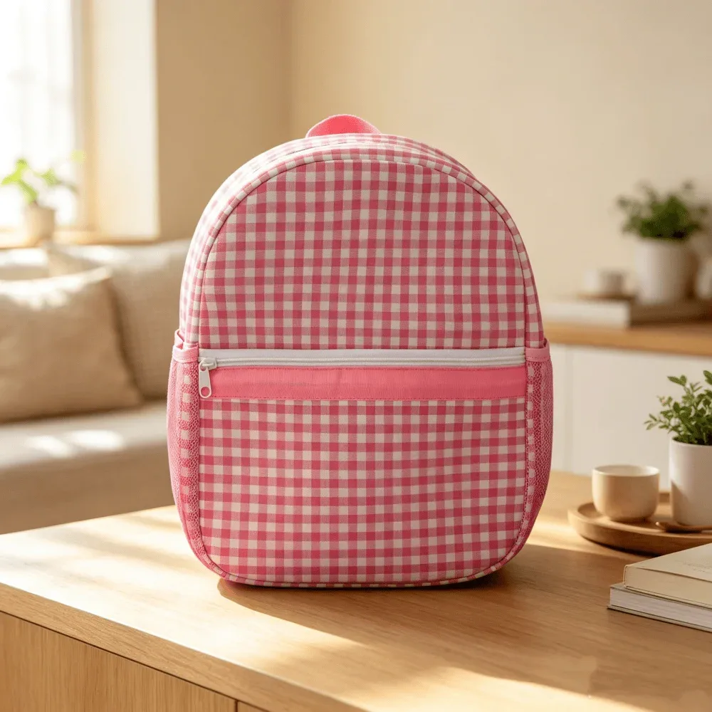 sac à dos à carreaux pour enfants, sac à dos classique et mignon pour garçons, cadeau pour les filles qui vont à l'école, sac à dos mignon pour la maternelle