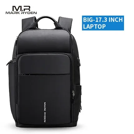 mark ryden 17 pouces pochette d'ordinateur hommes sac à dos multifonction usb charge grande capacité étanche sacs de voyage pour hommes